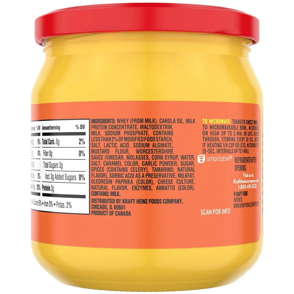 Cheez Whiz Original Cheese Dip, original flavor, 15 oz Jar - FREE SHIPPING - Image 3 of 4