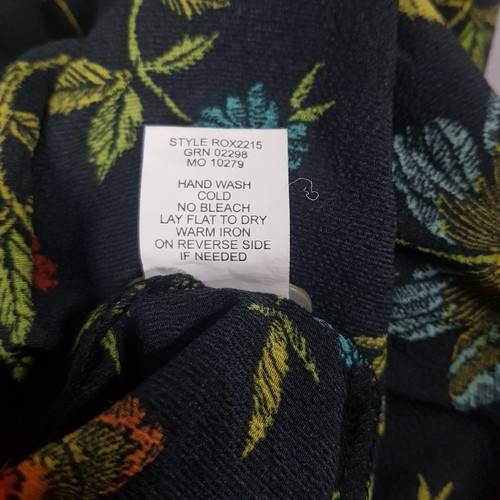 Fig & Flower Anthropologie Damenoberteil geknöpft Größe Small schwarz Blumenmuster Rollriegel - Bild 10 von 12