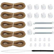 RV Blinds Repair Kit for Camper Window Pleated Day Night Shade String Tan