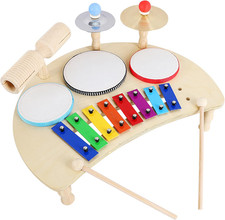 Xylophone 8 Notes Glockenspiel 9 in 1 Wooden Xylophones Instrument Music Table