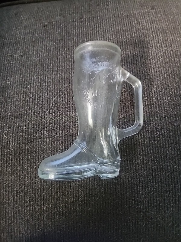 1970s Collectible Frankenmuth Michigan Bavarian Inn Glass Boot Mug