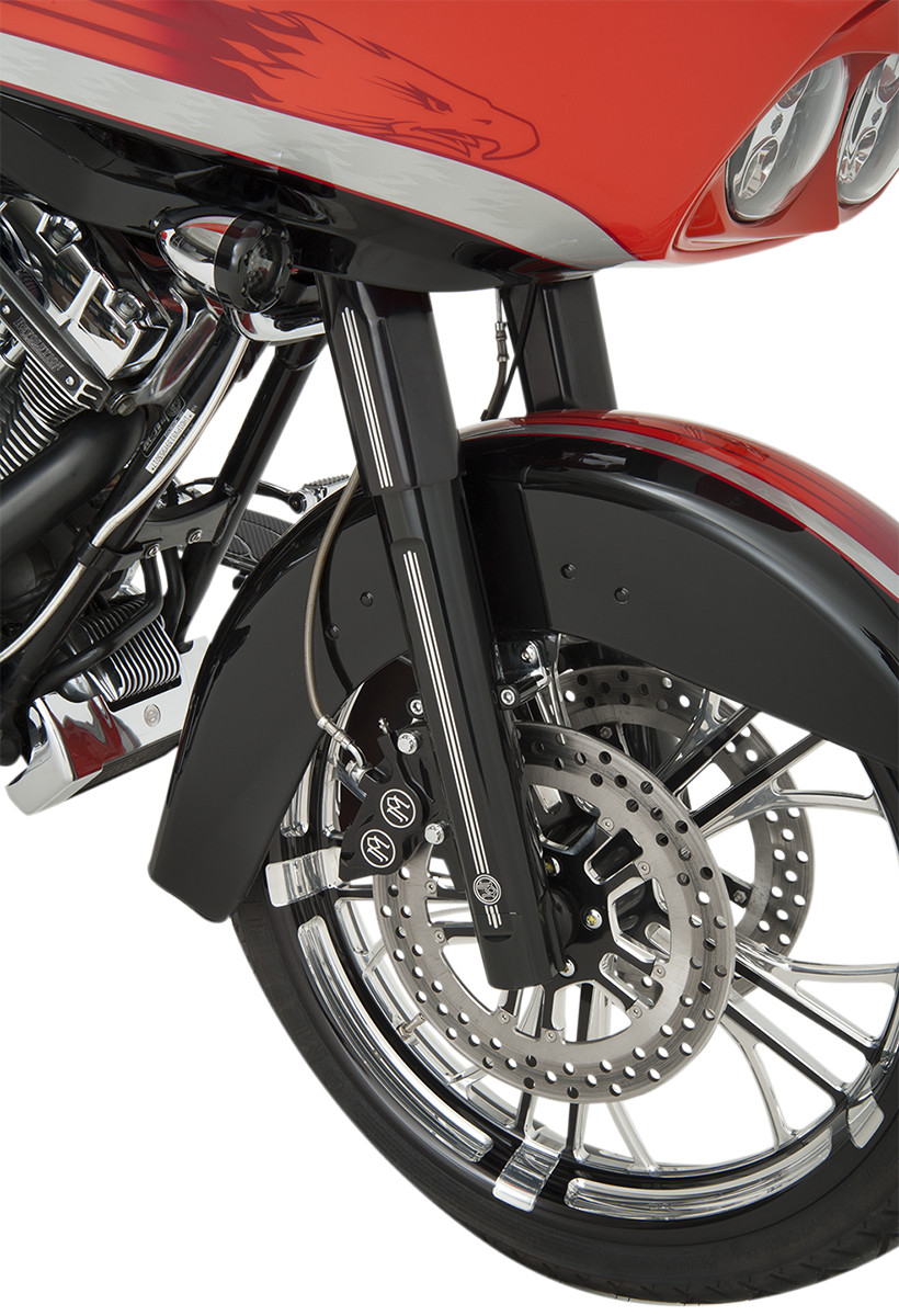 PERFORMANCE MACHINE (PM) 0208-2045-BM Fork Slider Covers - Tech - Contrast Cut