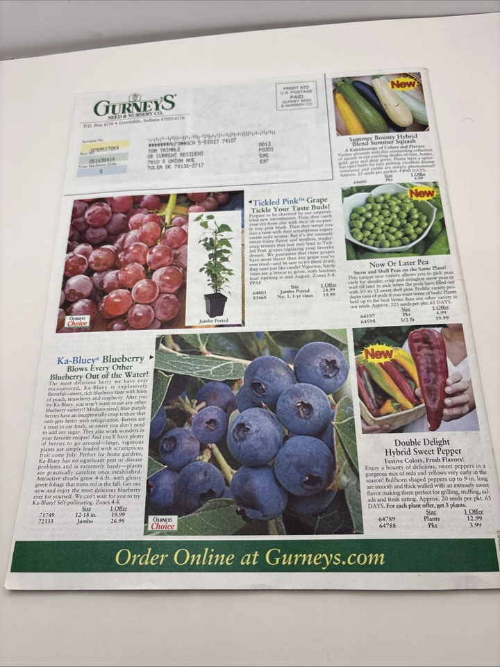 Vintage GURNEY's Seed & Nursery Co. 2012 Spring Catalog Shopping Mailer - Image 2 of 4