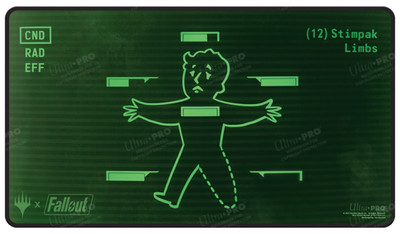 Mousepad Fallout Inventory Management Black Stitched Standard Gaming Playmat