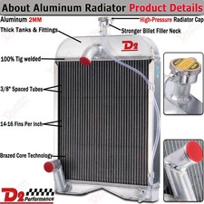 3 Row Aluminum Radiator Fit Ford 2N / 8N 9N Model 8N8005 Tractors