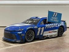 2025 Denny Hamlin Martinsville Win 11 Against The World Flag Display 1:24 NO CAR