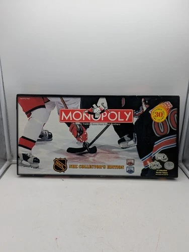 Vintage 1999 Parker Brothers Monopoly NHL Collectors Edition Complete