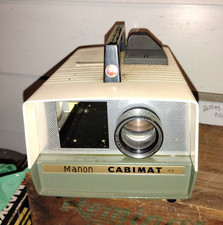 Manon Cabimat 35mm Desktop Slide Projector, Portable, Green White