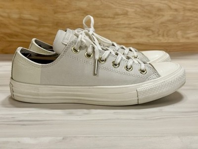 Converse All Star Men s Leather Low Top Lace-Up Sneakers Beige US 7 Casual