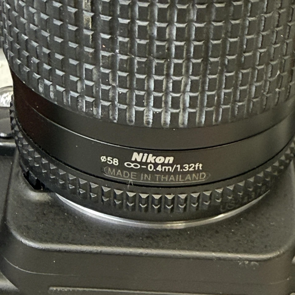 Cámara Nikon N80 35 mm película SLR AF Nikkor 28-80 mm 3,5-5,6 D lente correa no probada Foto 4 de 4