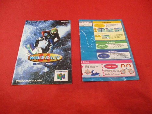 Wave Race 64 Nintendo 64 N64 Instruction Manual Booklet + Operation Card ONLY