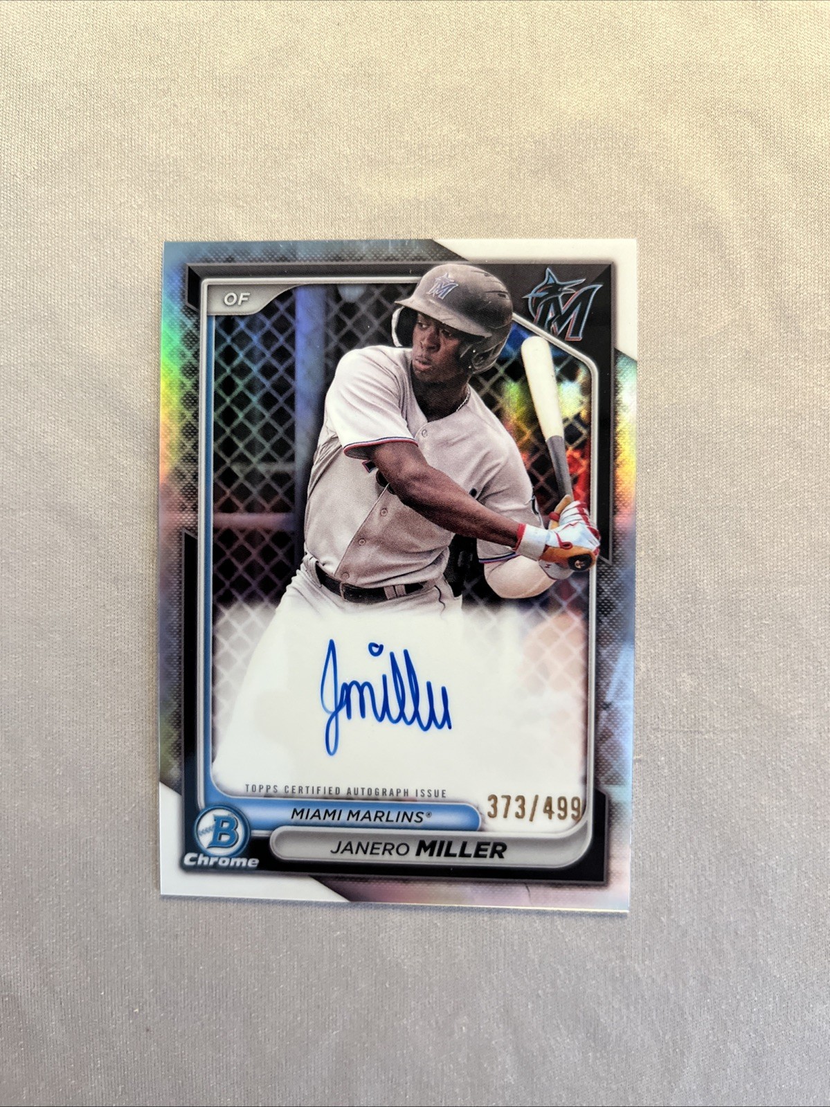 2024 Bowman Chrome - Prospect Autographs Janero Miller #CPA-JM Refractor /499