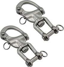 NRC&XRC Pair Jaw Swivel Snap Shackle 316 Stainless Steel for 2-3/4" 