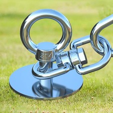 TOPKNOT Dog Tie Out Stake,Heavy Duty Dog Run304 Stainless Steel Stake,360  Sw...