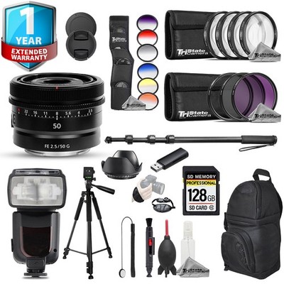 Sony FE 50mm f/2.5 G Lens-26pc UltimateAccessory Kit +1 YrWarranty