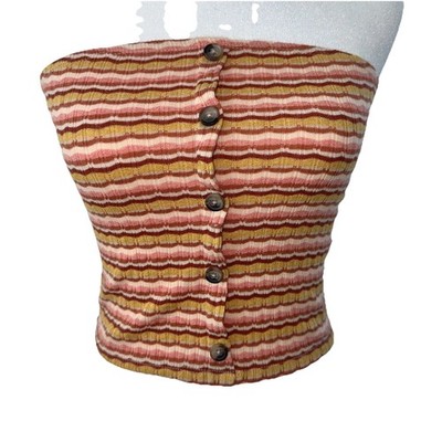 American Eagle Womens Y2K Striped Tube Top festival top Size XS