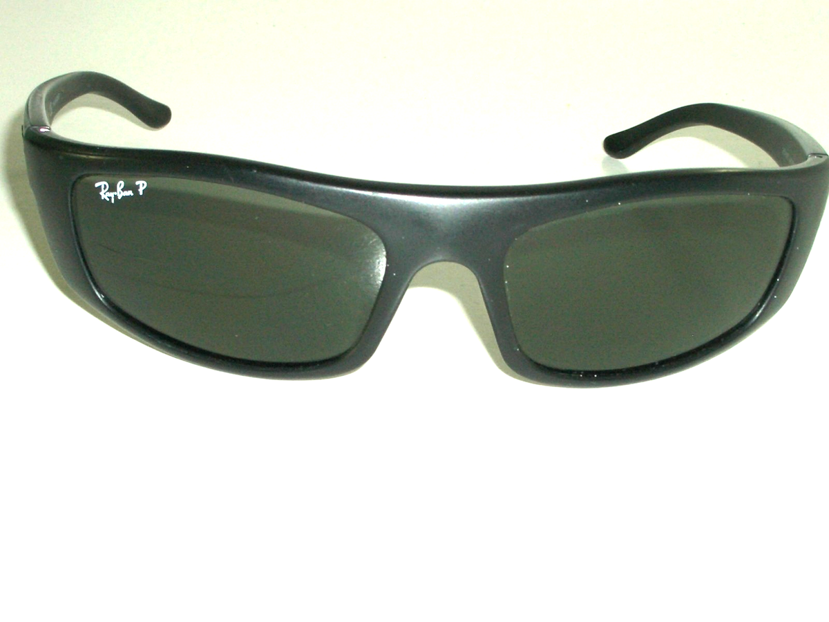 RAY-BAN ITALY RB4053 601-S/9A 3P MATTE BLACK POLARIZED SLEEK WRAP