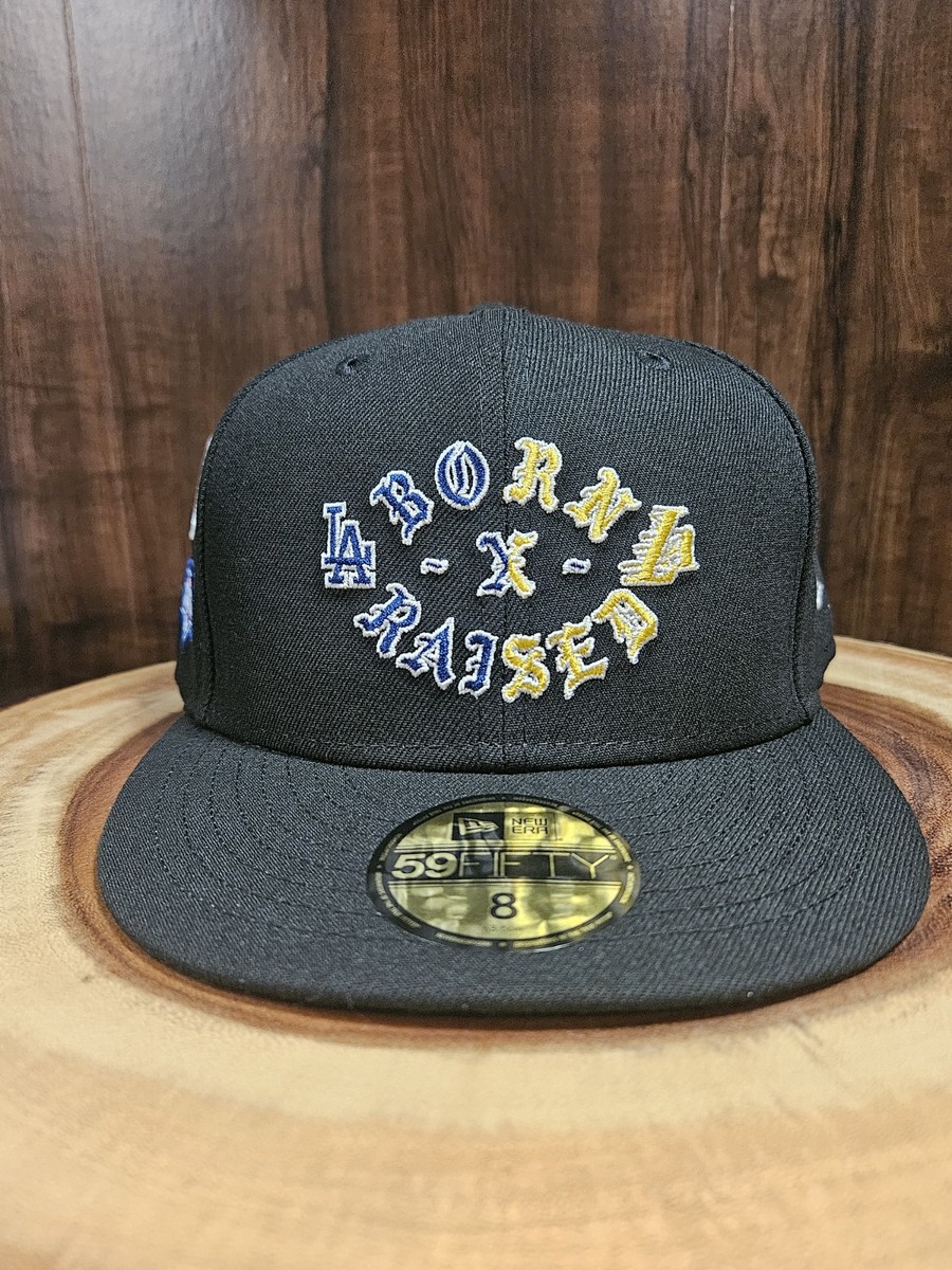LA Dodgers LA Lakers Born X Raised New Era 59Fifty Fitted Hat Cap