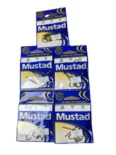 Lot of 5 Mustad Hooks 3191 Size 2 – 10 Hooks per Pack
