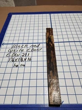 Black and White Ebony  Wood turning  blank  1 3/8" x 1 3/8 " x 16   " EBW211