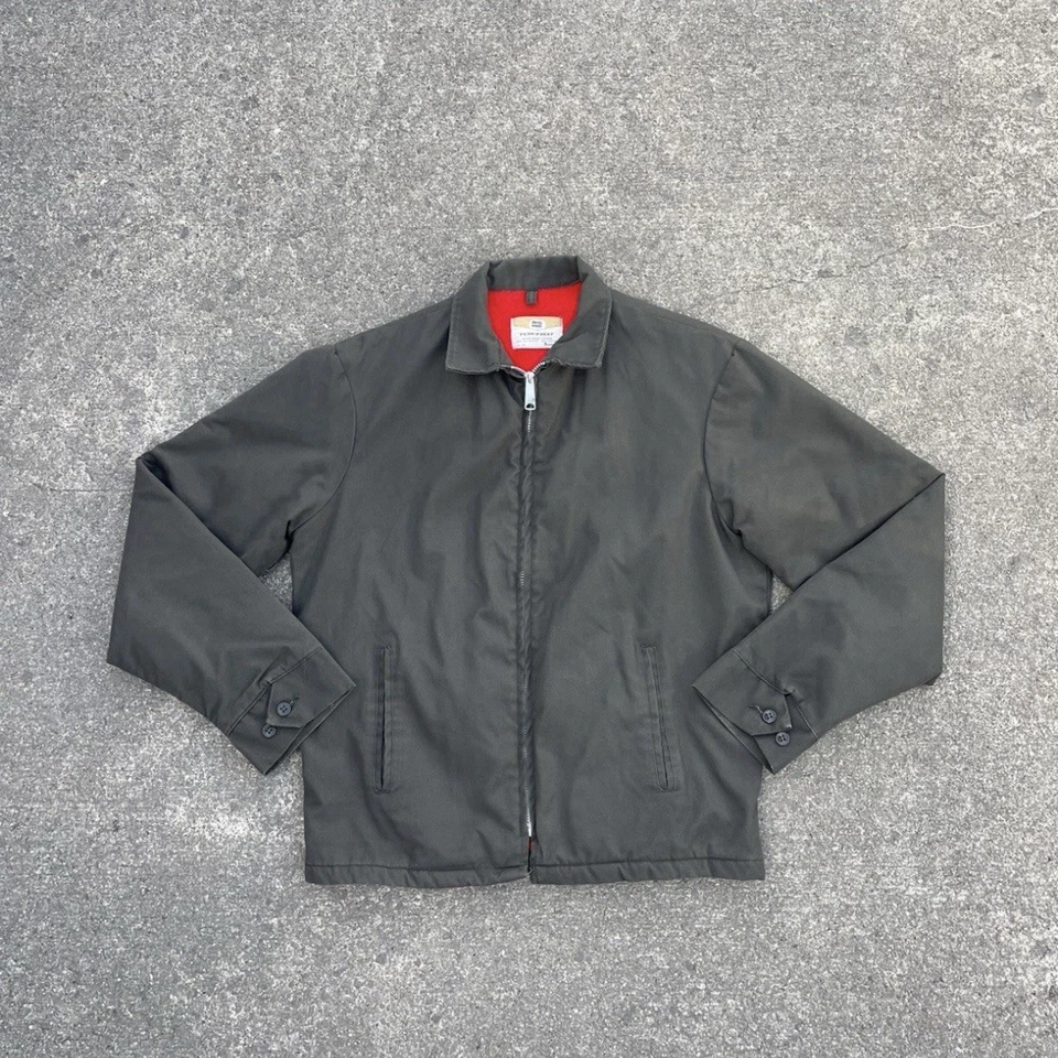 VTG Big Mac 70’s Penn-Prest Olive Green Workwear Jacket Fur Red Lining Medium - Image 2 of 4