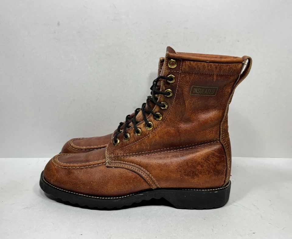 Vintage Thom McCan Leather Boots Men’s Size 9 E Made in USA Combat Rugged 70s - Image 4 of 4