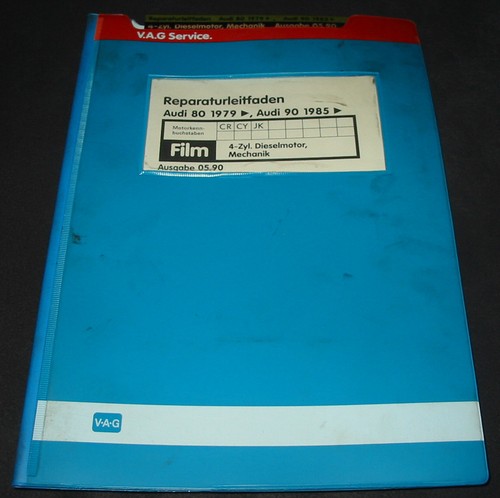 Microfich Audi 80 90 Typ 81 B2 4 Zylinder Diesel Motor CR CY JK Stand 05/1990