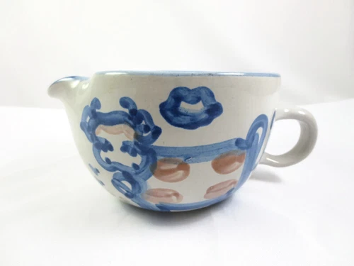 Vintage MA Hadley Art Pottery Cow Creamer Pitcher "The End" Signed Stoneware