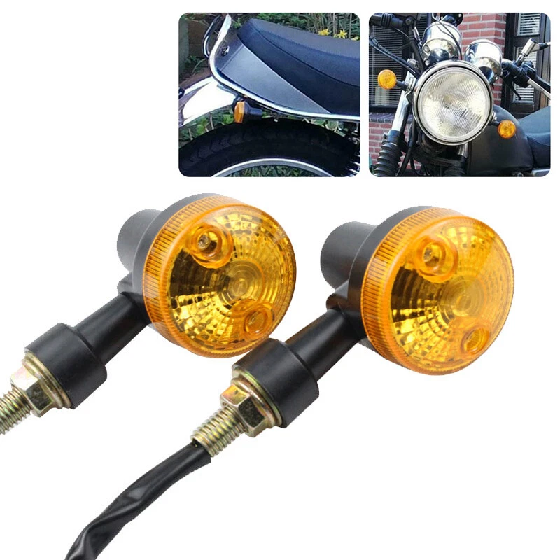 4X Black Motorcycle Turn Signal Indicator Light Blinker for Yamaha Suzuki Honda — 第 2/4 张图片