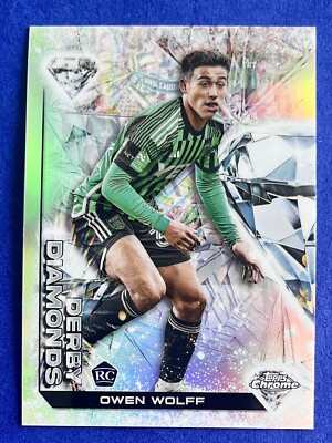 Owen Wolff 2023 Topps Chrome MLS DERBY DIAMONDS INSERT Rookie #DD-19 AUSTIN FC