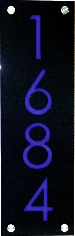 Dirección de casa, números de casa modernos, colores acrílicos, dirección comercial vertical Foto 4 de 4