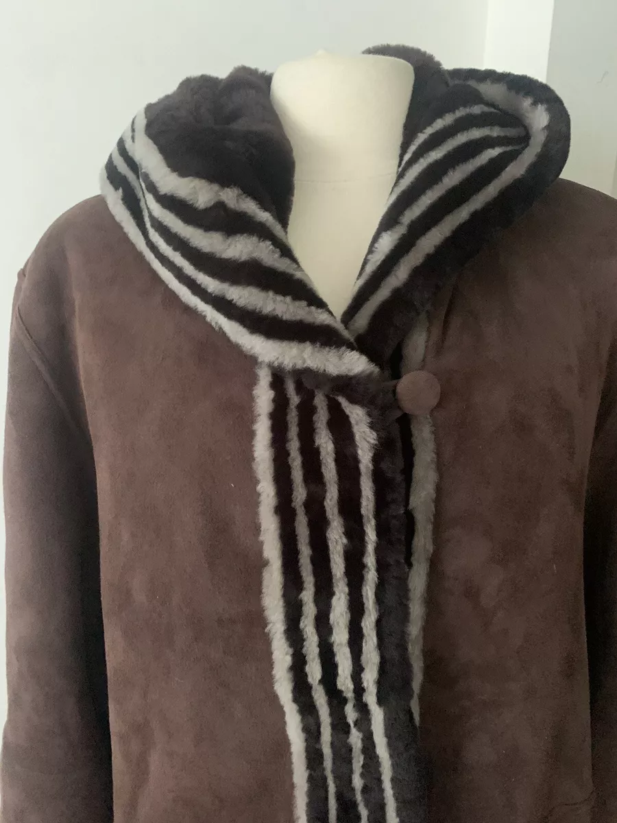 Vintage Jean Guise Tanatar A.S. 100 Lambskin Shearling Coat Sz. 8