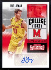 Jake Layman #140 signed autograph auto 2016 Panini Contenders Draft Picks Card