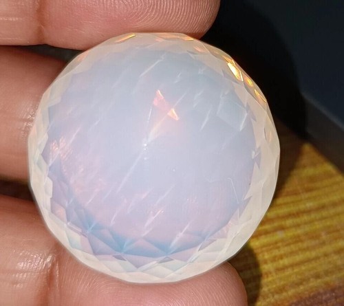 Natural Round Cut White Opal Welo Australian 100Ct+ Certified Loose Gemstone - Picture 8 of 9