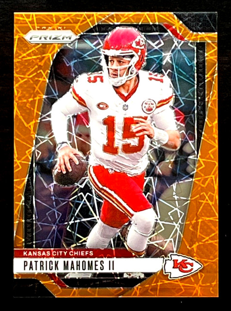 Patrick Mahomes II 2024 Panini Prizm Orange Lazer Parallel Chiefs No 138