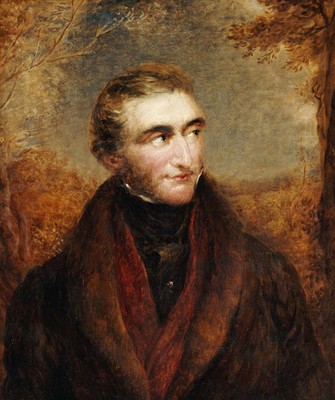 John Linell ''Portrait Of John Mallord William Turner'' british Black Artwork