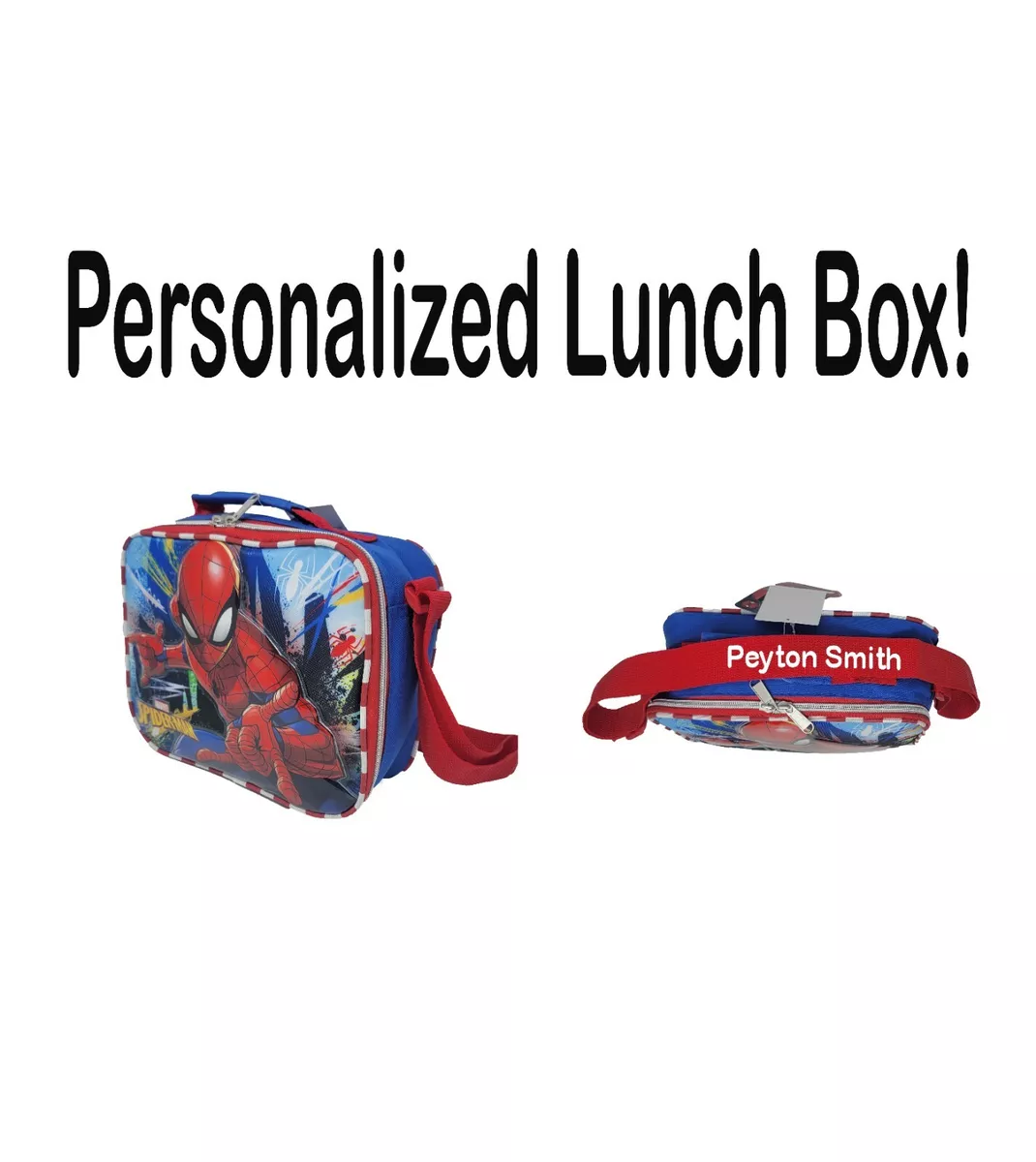 Personalized Spiderman Spider-Man Children Lunch Box Lunch Pail