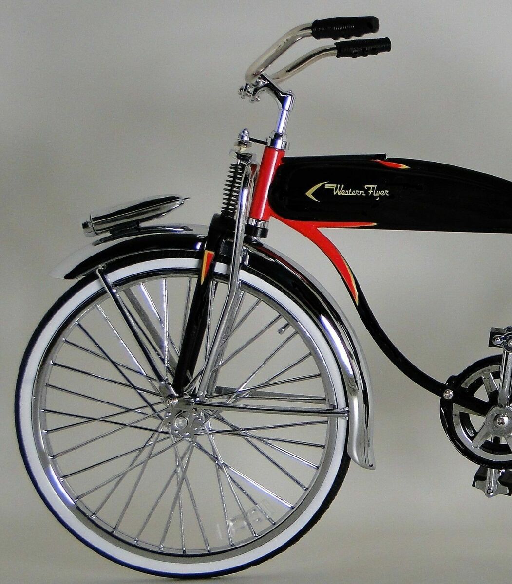 Western Flyer Vintage Bicycle 1950s Bike Cycle Metal Model Western Flyer Vintage Bicycle 1950s Bike Cycle Metal Model