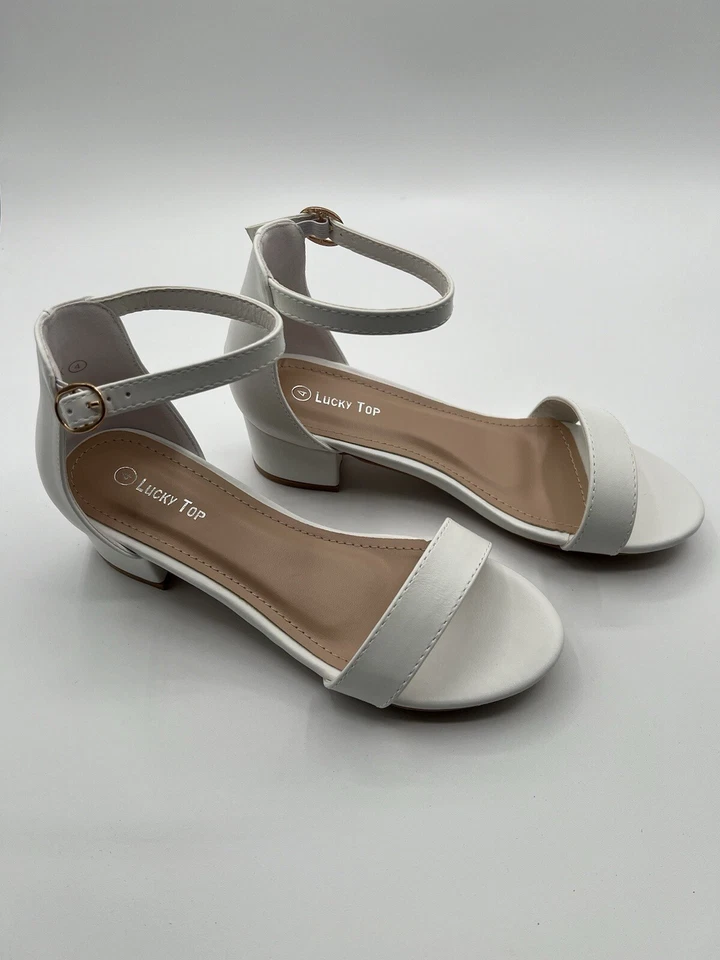 Lucky Top Darcie 1K 4 низкий каблук платье сандалии белый - Изображение 2 из 4