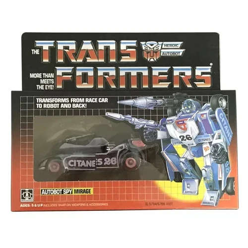 Transformers G1 Mirage figure Black Version REISSUE BRAND IN BOX Christmas Gift