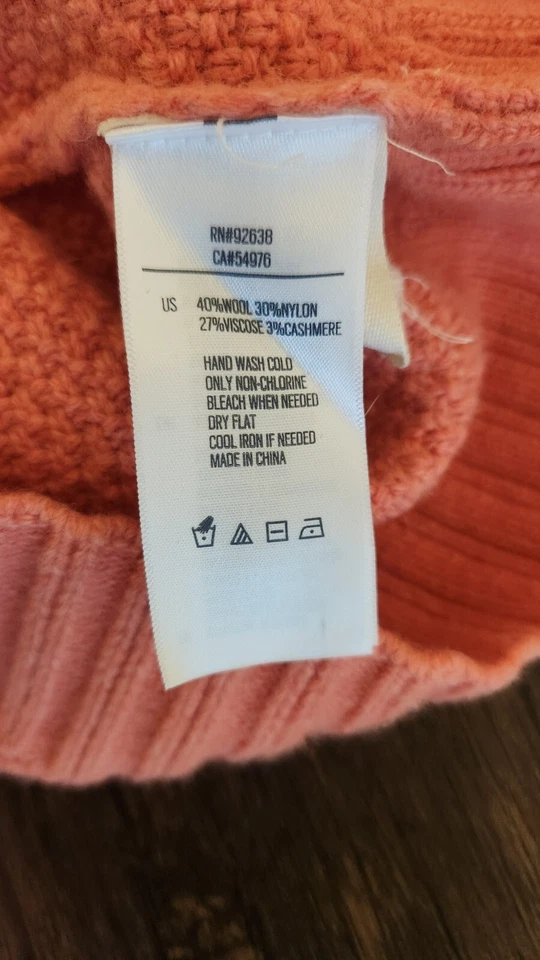 Cárdigan tejido con cable Fossil para mujer mezcla de lana cachemir chal cuello extra pequeño Foto 4 de 4