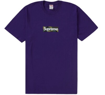 Supreme Box Logo Tee FW23 Purple Camo Size Medium Brand New RTS | eBay