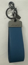 NWT Coach CJ752 Loop Key Fob Gunmetal/Blue