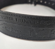 Vintage Marithe Francois Girbaud Fully Embossed Belt Black Size 35