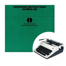 ORIGINAL Instruction Manual for Olympia SM9 Typewriters Vtg Operating Guide thumbnail