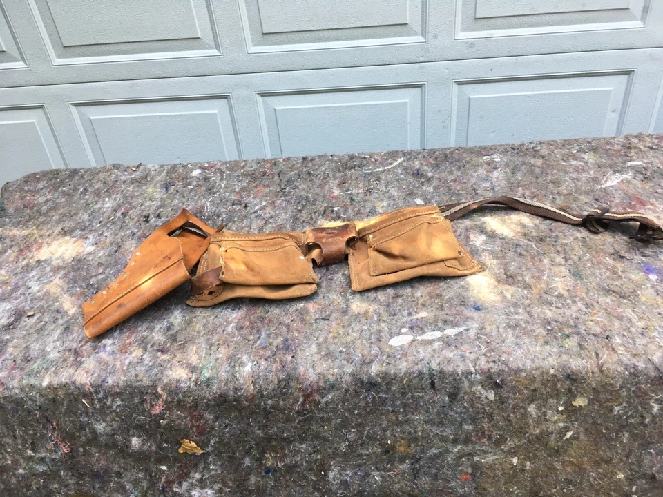 🔥Coldre NICHOLAS 100% COURO FERRAMENTA CINTO BROCA COURO BOVINO CARPINTEIROS DIVISÃO PESADA - Imagem 4 de 4