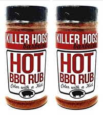 NEW Pack of 2 Killer Hogs Barbecue Hot BBQ Rub, Net Wt. 12oz Each, Exp.11/2026