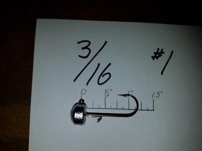 20 3/16oz Midwest Finesse Ned Rigs Mustad  #2 #1 1/0 2/0 3/0 or 4/0 BRZ Hooks