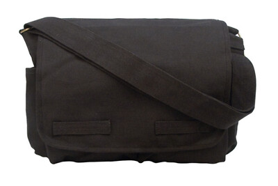 Rothco Vintage Unwashed Canvas Messenger Bag - Black