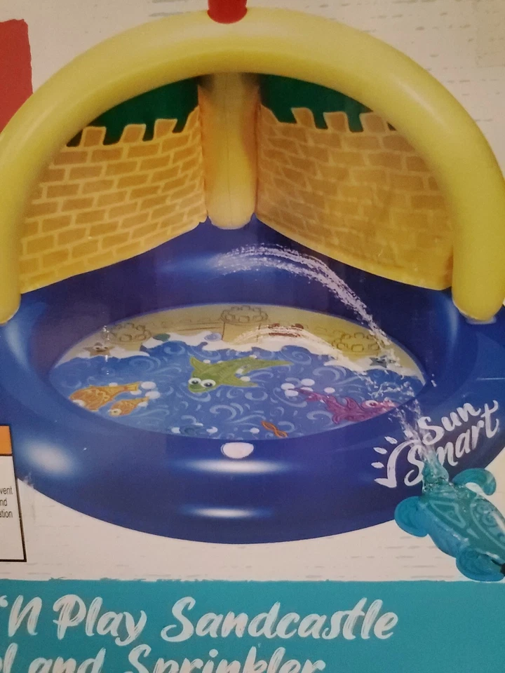 Sun Smart Beach Gear Spray N Play Sandcastle Pool & Turtle Sprinkler For Toddler - Image 3 of 4